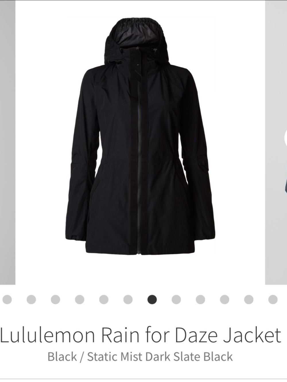 Lululemon Rain for Daze Jacket
Black / Static Mist Dark Slate Black. Size 6 EUC